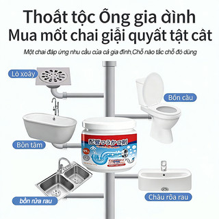 Siêu tốc thông tắc đường ống – Đánh bay dầu mỡ, tóc và cặn bẩn hữu cơ chỉ trong vài phút!