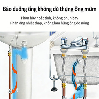 Siêu tốc thông tắc đường ống – Đánh bay dầu mỡ, tóc và cặn bẩn hữu cơ chỉ trong vài phút!