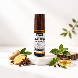 Dầu nóng thảo dược Pure 5ml - Herbal Medicated Oil, nóng lâu, giảm mệt mỏi căng thẳng