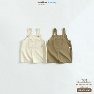 Yếm đùi kaki cho bé trai bé gái phong cách Hàn Hokiha x Sobong vải kaki mềm mại, thoáng khí size 8-17kg YY40