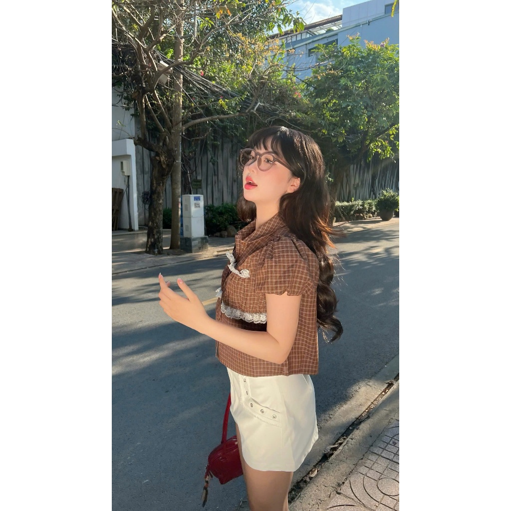 Quần Short Nữ QUERENS SHORTS Form Lưng Trễ Phối Khoen Cá Tính SECODEE