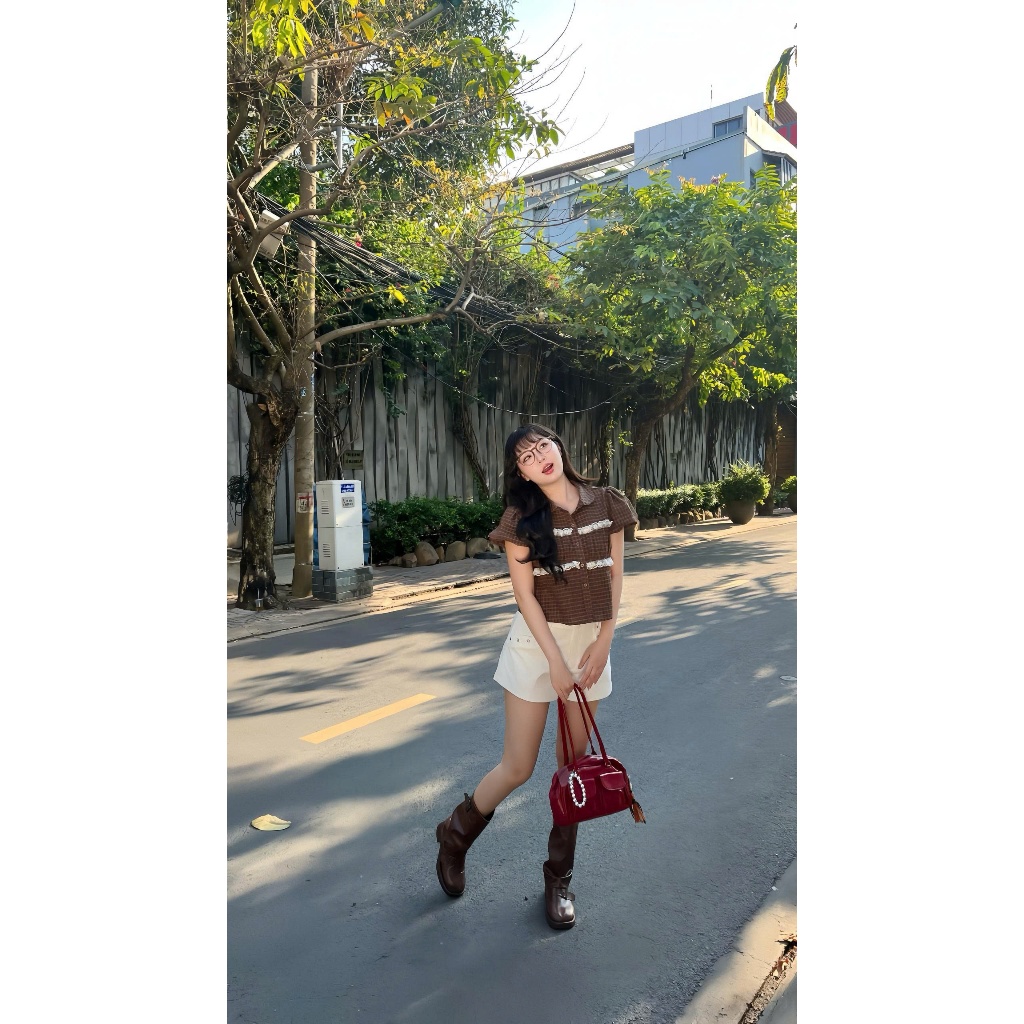 Quần Short Nữ QUERENS SHORTS Form Lưng Trễ Phối Khoen Cá Tính SECODEE