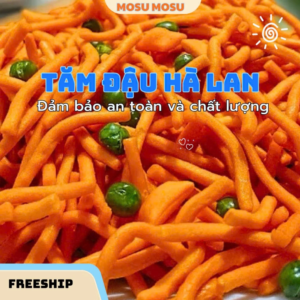 500G Bim Bim Tăm Đậu Hà Lan Giòn Tan - Ăn Vặt Tuổi Thơ