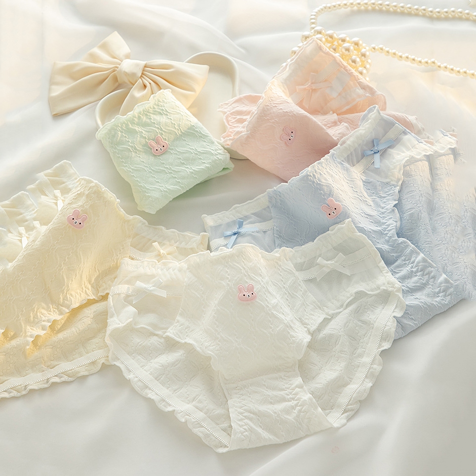 Quần lót nữ cotton xốp cao cấp viển ren sang trọng cạp vừa tôn dáng đáy lót kháng khuẩn LANIXA L2861