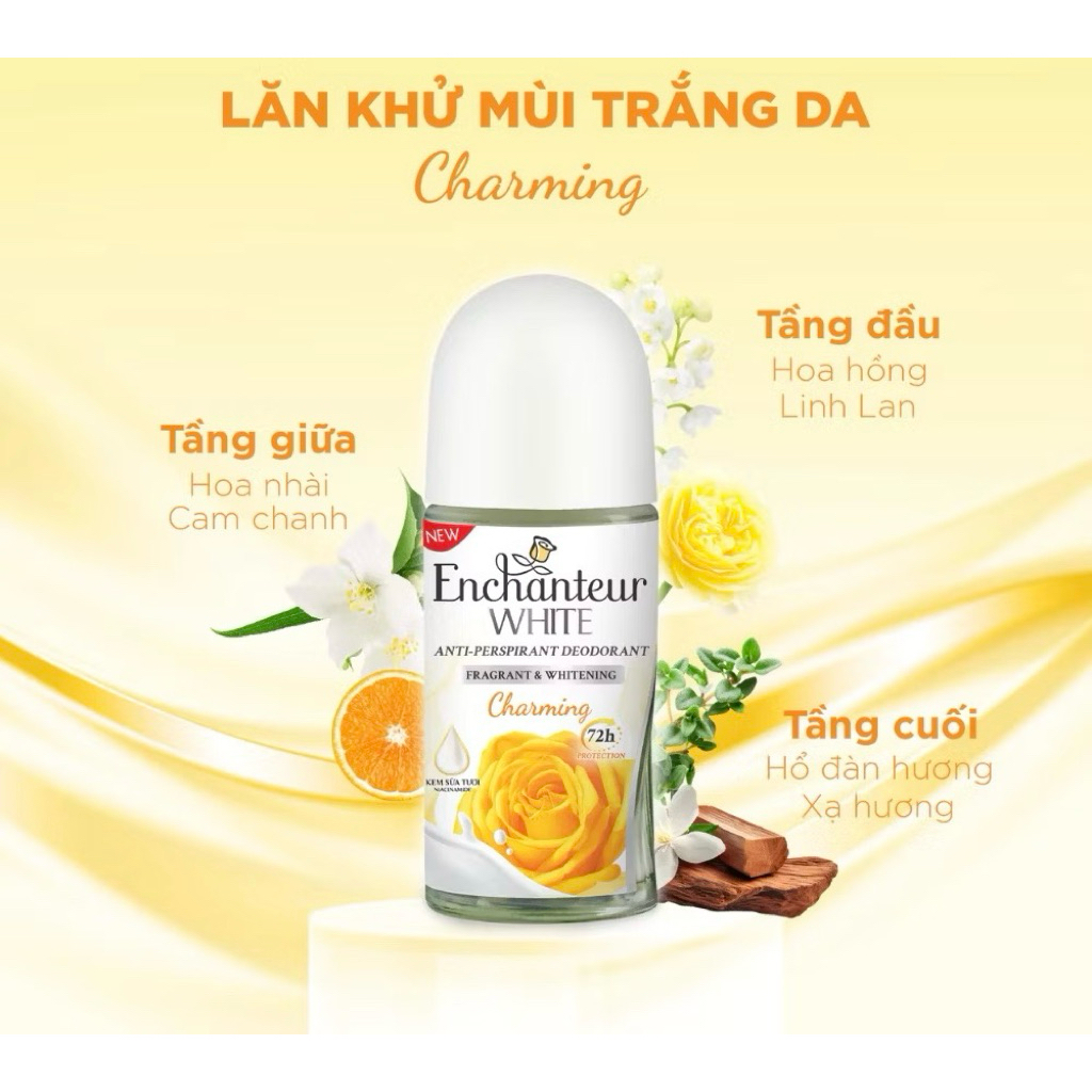 Lăn khử mùi hương nước hoa Enchanteur 50ml [CHÍNH HÃNG]