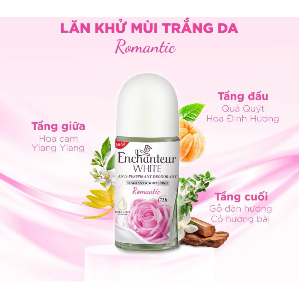 Lăn khử mùi hương nước hoa Enchanteur 50ml [CHÍNH HÃNG]