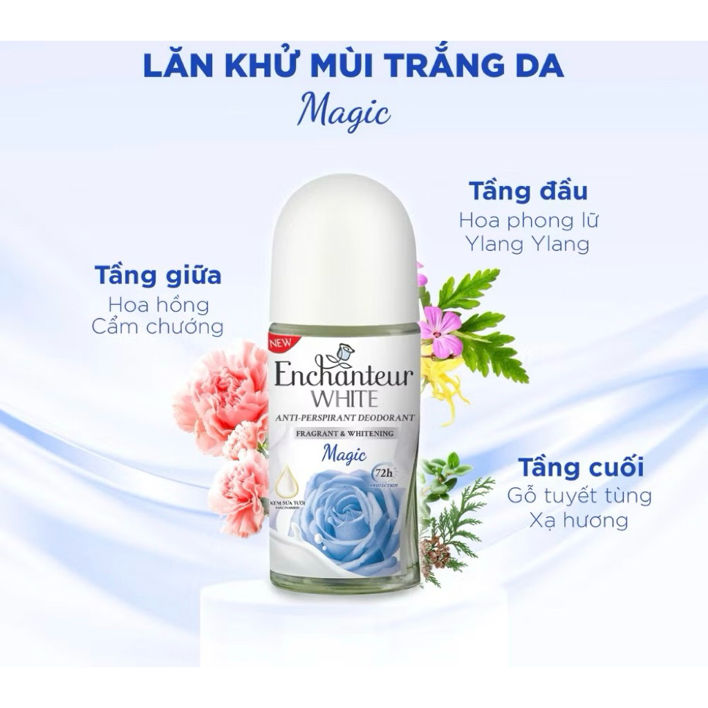 Lăn khử mùi hương nước hoa Enchanteur 50ml [CHÍNH HÃNG]