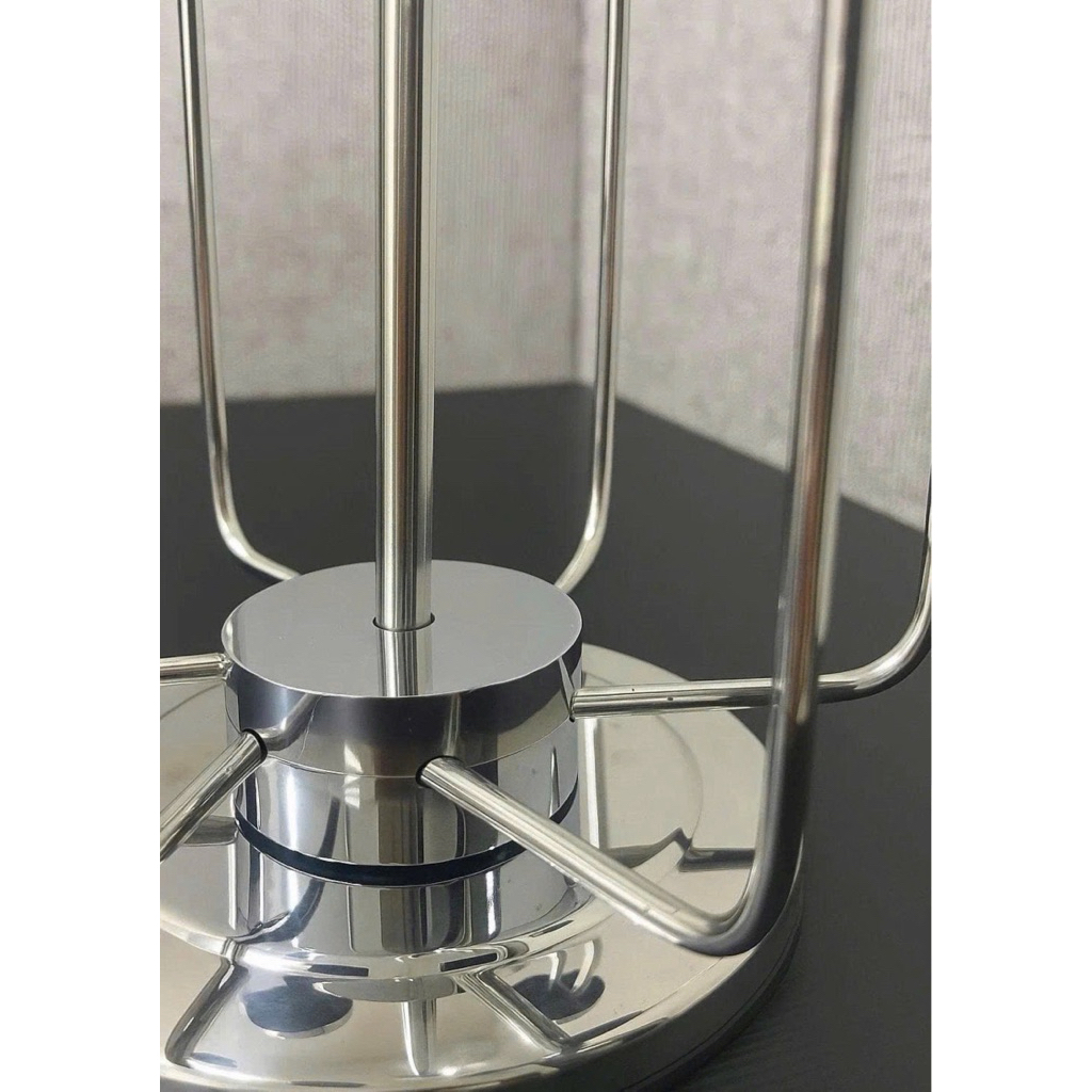 Giá Úp Cốc Xoay 360° Inox Cao Cấp 6 Nhánh – Kệ Úp Ly Chống Gỉ Cho Bàn Bếp Hiện Đại