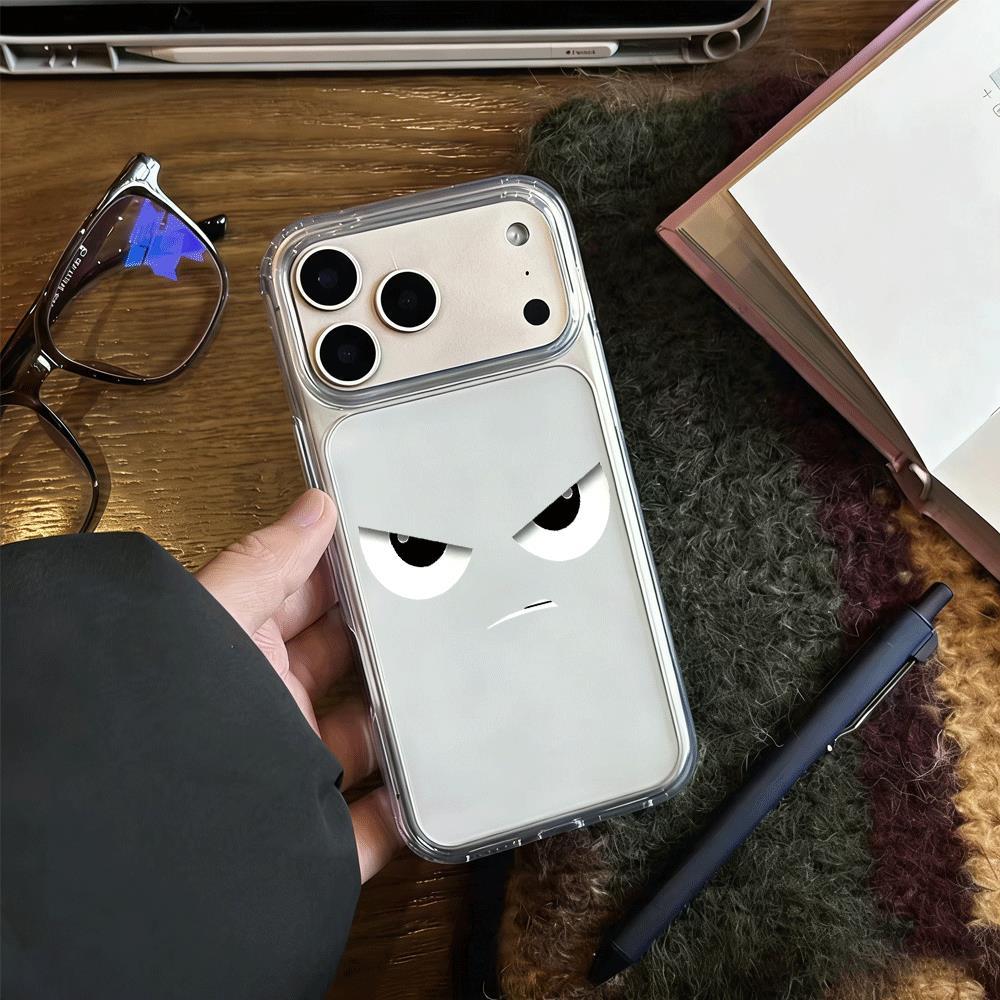 Biểu tượng biểu cảm giận dữ phù hợp với 16 vỏ điện thoại iPhone 17 Air trong suốt 14/13/11 Pro