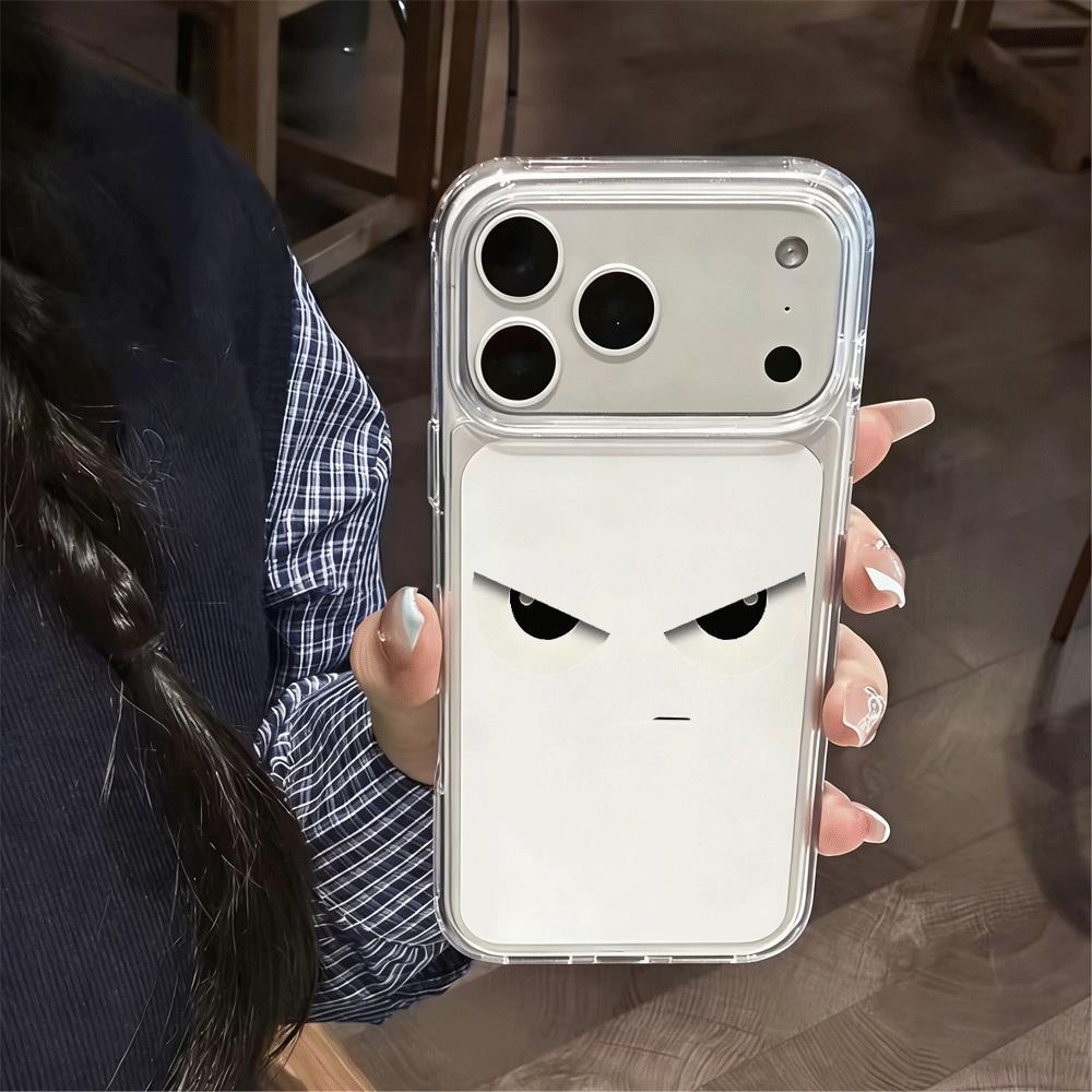 Biểu tượng biểu cảm giận dữ phù hợp với 16 vỏ điện thoại iPhone 17 Air trong suốt 14/13/11 Pro