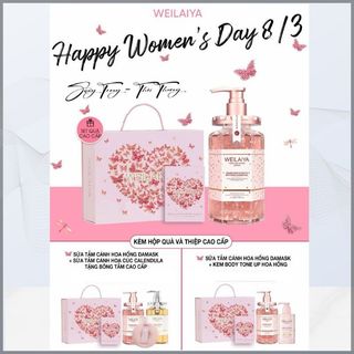 Sữa tắm WEILAIYA sữa tắm trắng da hương hoa weilaiya Whitening Shower Gel 450ml - Kosmi Beauty