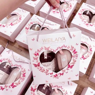 Sữa Tắm WEILAIYA Set Qùa Tặng Sữa Tắm Weilaiya Whitening Shower Gel Hương Nước Hoa Trắng Da 450ml - Skinora Beauty