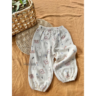 Quần chống muỗi chất liệu Xô muslin cao cấp cho bé trai ,bé gái