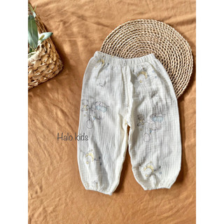 Quần chống muỗi chất liệu Xô muslin cao cấp cho bé trai ,bé gái
