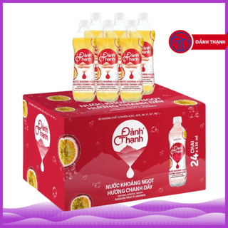 Thùng 24 Chai Nước Khoáng Ngọt Hương Chanh Dây ko Có Gas Thiên Nhiên 430ml Đảnh Thạnh - Giàu và bổ sung vi khoáng