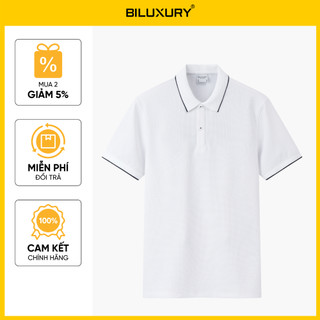 [T7_SALE 20%_HT] Áo Polo Nam Trắng Thiết Kế Basic 9APCB594TRK Biluxury Thoáng Mát Bền Màu