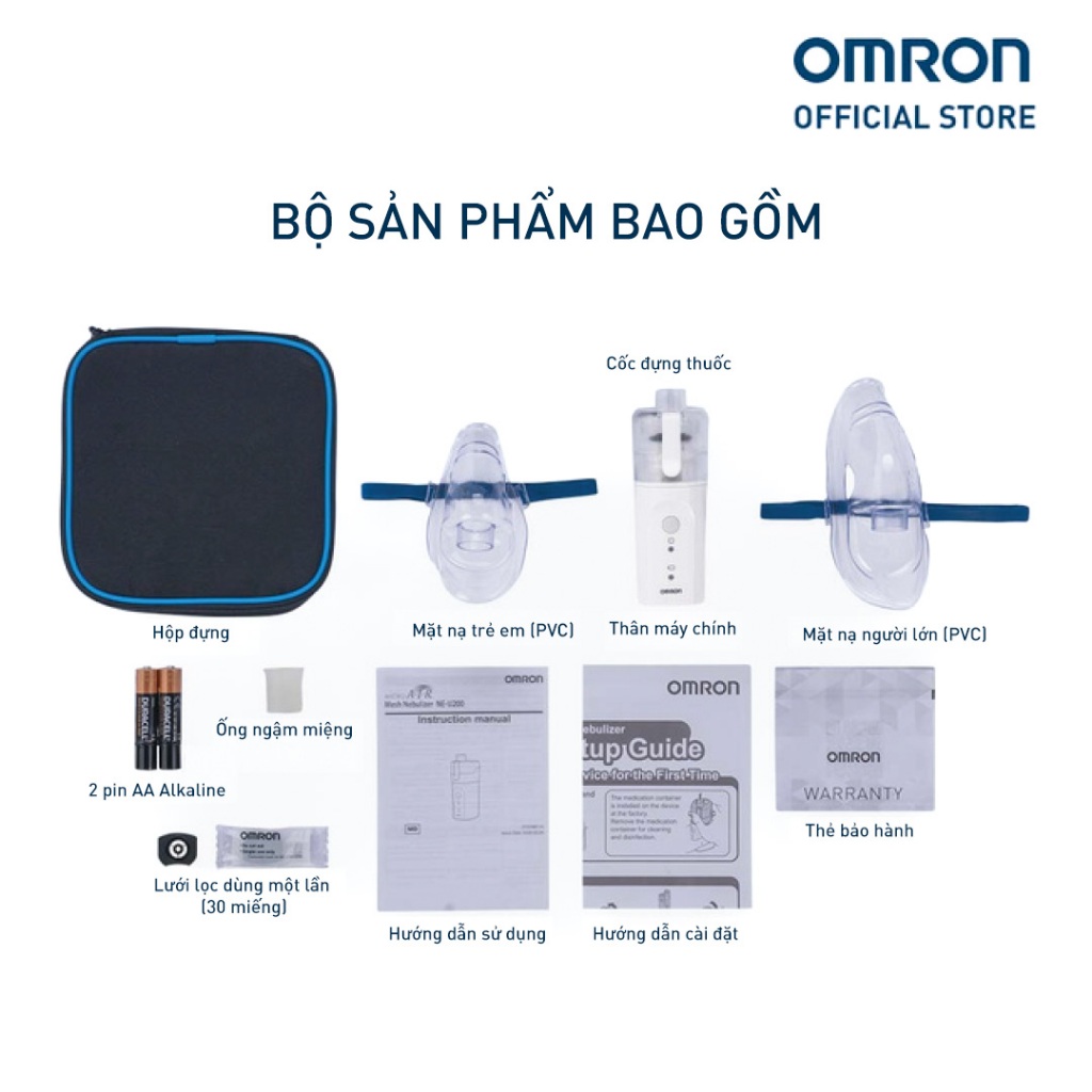 Máy Xông Khí Dung Dạng Lưới Omron NE-U200