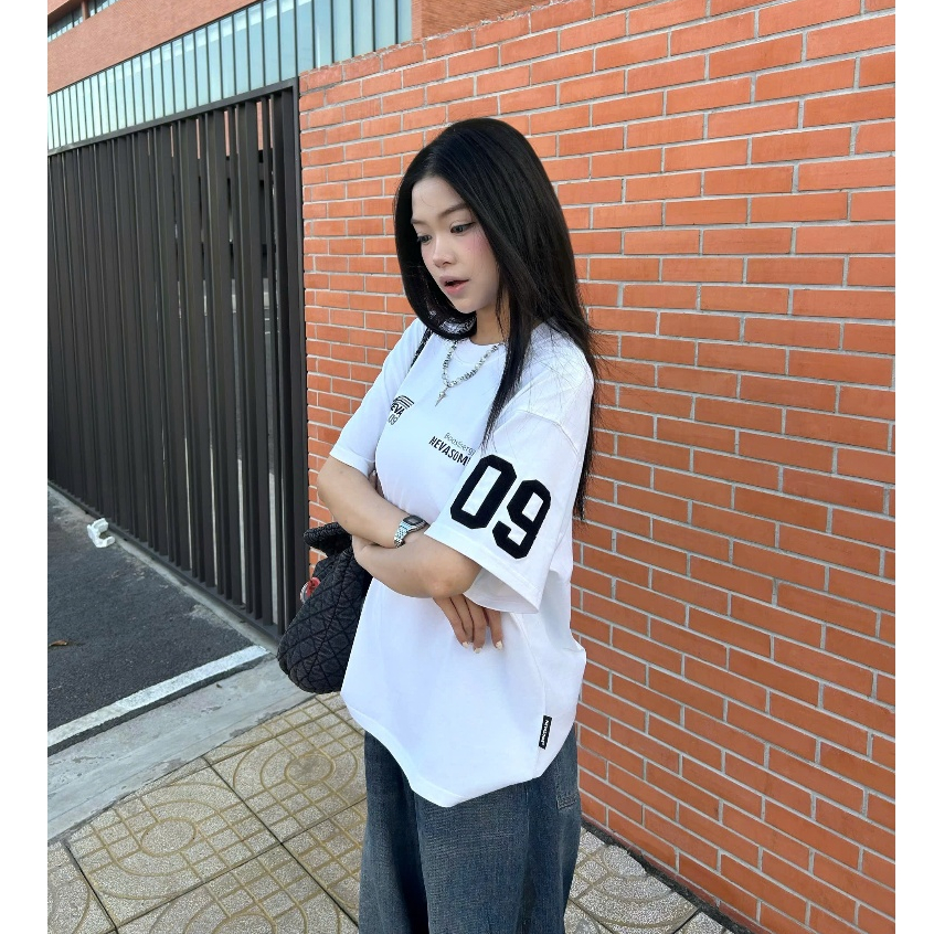 Áo Thun Boost Energy 09 Cotton 250gsm Local Brand Nevasome Thêu Tay Form Boxy Rộng Nam Nữ Cổ Tròn