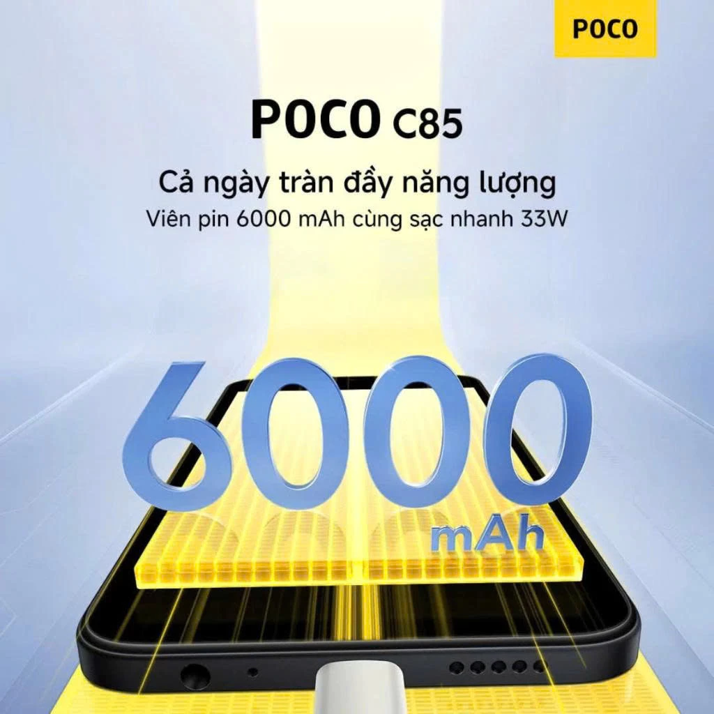 Điện thoại XIAOMI POCO C85 (6+128GB) | Màn 6.9" 120Hz | Camera 50MP | Chip Helio G81-Ultra