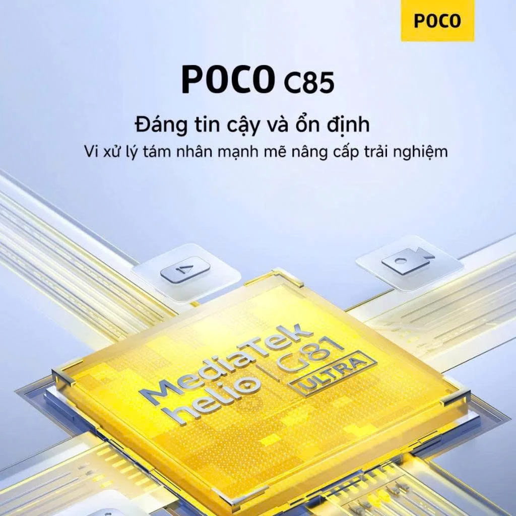 Điện thoại XIAOMI POCO C85 (6+128GB) | Màn 6.9" 120Hz | Camera 50MP | Chip Helio G81-Ultra