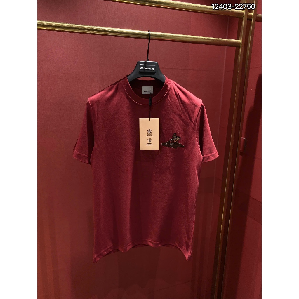 ÁO thun nam cổ tròn họa tiết thêu tay ngắn phong cách trẻ trung chuẩn from