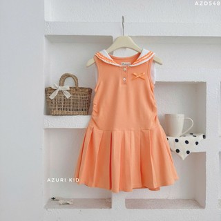 Váy Thun Polo Bé Gái Annie AZD548 Cổ Thủy Thủ - Thun Cá Sấu Cotton Co Giãn