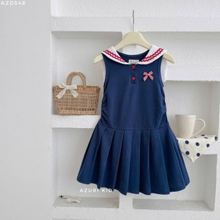 Váy Thun Polo Bé Gái Annie AZD548 Cổ Thủy Thủ - Thun Cá Sấu Cotton Co Giãn