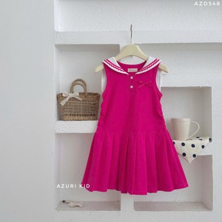 Váy Thun Polo Bé Gái Annie AZD548 Cổ Thủy Thủ - Thun Cá Sấu Cotton Co Giãn
