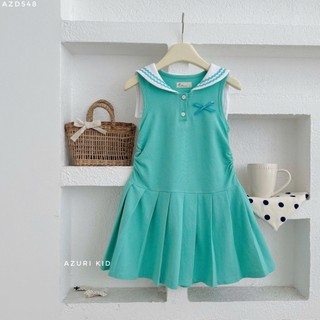 Váy Thun Polo Bé Gái Annie AZD548 Cổ Thủy Thủ - Thun Cá Sấu Cotton Co Giãn