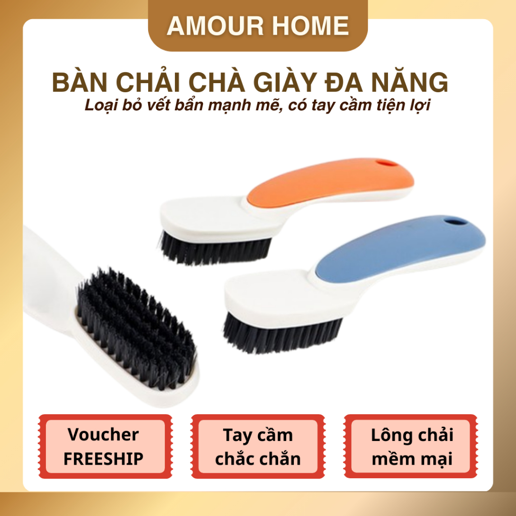 Bàn Chải Chà Vệ Sinh Cọ Giày Dép, Chà Quần Áo Có Tay Cầm Cán Dài Nhỏ Gọn Tiện Lợi Làm Sạch