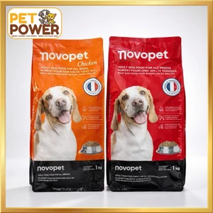 Hạt Cho Chó Novopet Adult 1kg – Thức Ăn Khô Cho Chó Trưởng Thành Vị Gà & Vị Bò