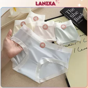 Quần lót nữ cotton kháng khuẩn viền lụa mềm mại êm ái đáy 2 lớp kháng khuẩn khử mùi LANIXA LY03-CB