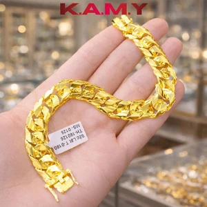 Lắc Tay Khoen Lật Trơn Mạ Vàng Cao Cấp – Thiết Kế Đơn Giản Sang Trọng, Dễ Phối Đồ