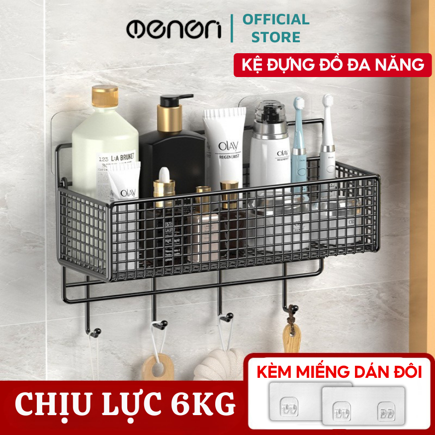 Kệ Để Đồ Nhà Tắm OENON, Kệ Nhà Bếp Chịu Tải 10KG, Giỏ Đựng Đồ Dán Tường Thép Không Gỉ Chắc Chắn