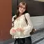 Set áo tơ babydoll SURI tay dài phối bèo kiểu kèm áo hai dây trong SAT397
