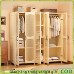 【Bảo hành trọn đời】tủ quần áo tủ gỗ 4 cánh Áo Lắp Ghép Tủ quần áo lớn đa năng tủ treo quần áo tủ áo quần，Dễ Lắp Ráp — ảnh 1