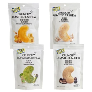 Hạt điều giòn nhập khẩu iyes với hương vị Wasabi, Mật ong, Bơ và Hạt điều - Món ăn vặt, quà tặng hoàn hảo cho bạn bè.