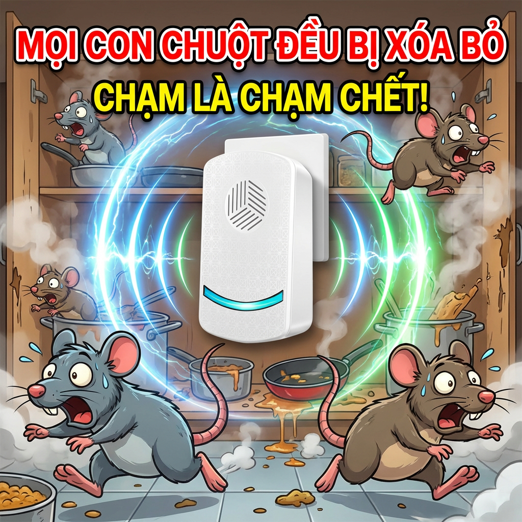【Mua 1 tặng 1】Cập nhật mới 2026 máy đuổi chuột đuổi côn trùng an toàn không có dư lượng hóa chất máy đuổi chuột điện