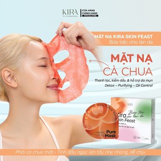 Mặt Nạ Kira Skin Feast – Bộ 3 Cà Chua | Trà Xanh | Sakura – Combo 30 Chiếc Siêu Tiết Kiệm