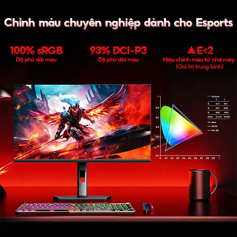 Màn Hình Gaming 27 Inch 2K QHD 180Hz – Chân Đế Nâng Hạ Xoay Dọc 16:9, Tặng Cáp HDMI