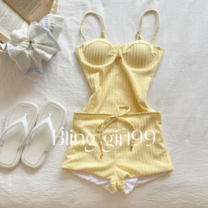 Set BiKiNi Liền Thân Có đệm Mút Và Kèm Quần Như Ảnh(ib để hướng dẫn hoàn hàng)