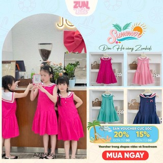 Váy Thun Polo Bé Gái Annie AZD548 Cổ Thủy Thủ - Thun Cá Sấu Cotton Co Giãn
