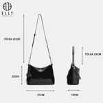 [TẶNG QUÀ TRUNG THU 599K] Túi xách nữ da thật ELLY ET216 đeo vai đeo chéo công sở cao cấp — ảnh 4