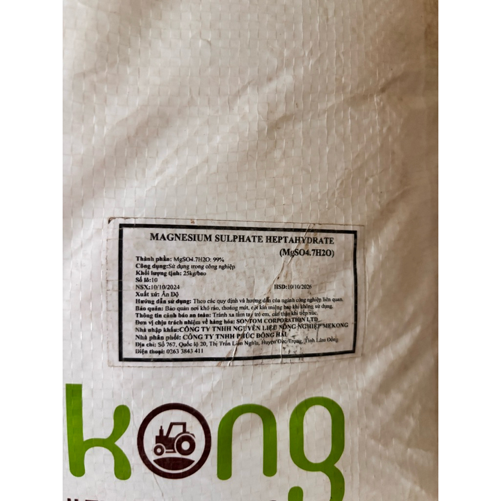Muối epsom Mgso4 cây xanh, kích hoa, tưới cây, ngâm chân, kích chồi
