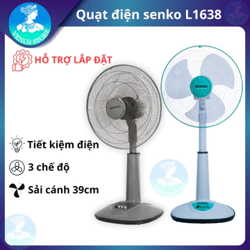 Quạt lửng, quạt điện đứng Senko L1638 - Quạt cây lỡ đứng 3 mức độ gió, siêu bền siêu mát