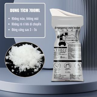 Homee.cok  Túi Vệ Sinh Khẩn Cấp Ô Tô 700ml – Túi Đi Tiểu Mini, Chống Rò Rỉ Không Mùi, Đông Cứng 3s