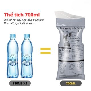 Homee.cok  Túi Vệ Sinh Khẩn Cấp Ô Tô 700ml – Túi Đi Tiểu Mini, Chống Rò Rỉ Không Mùi, Đông Cứng 3s