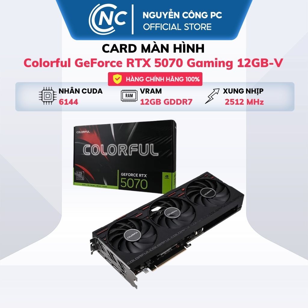 Card Màn Hình Colorful GeForce RTX 5070 Gaming 12GB-V – BH 36 tháng