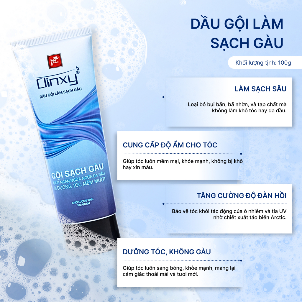Dầu Gội Hỗ Trợ Làm Sạch Gàu Clinxy - Hàng Chính Hãng (100g)