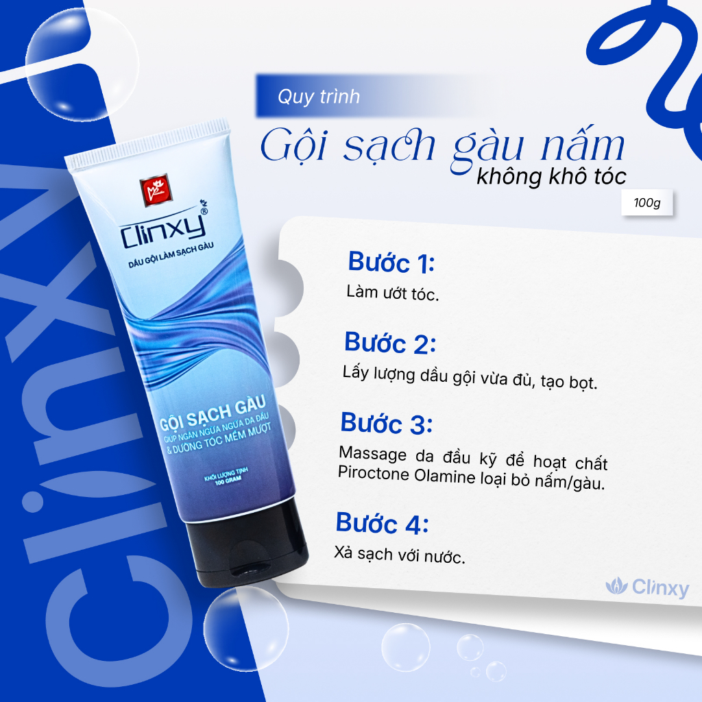 Dầu Gội Hỗ Trợ Làm Sạch Gàu Clinxy - Hàng Chính Hãng (100g)